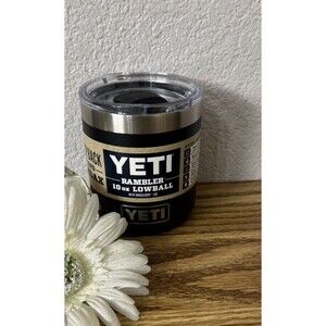 YETI Rambler Lowball 2 Black Stackable Vacuum Insulated Stainless Tumbler 10 Oz